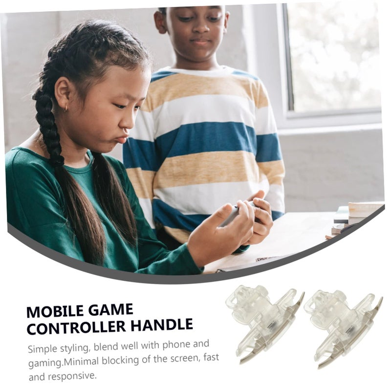 Mobile Game Trigger Shooter 2 Pairs Transparent Design Compatible for Smartphones Gaming - Image 3