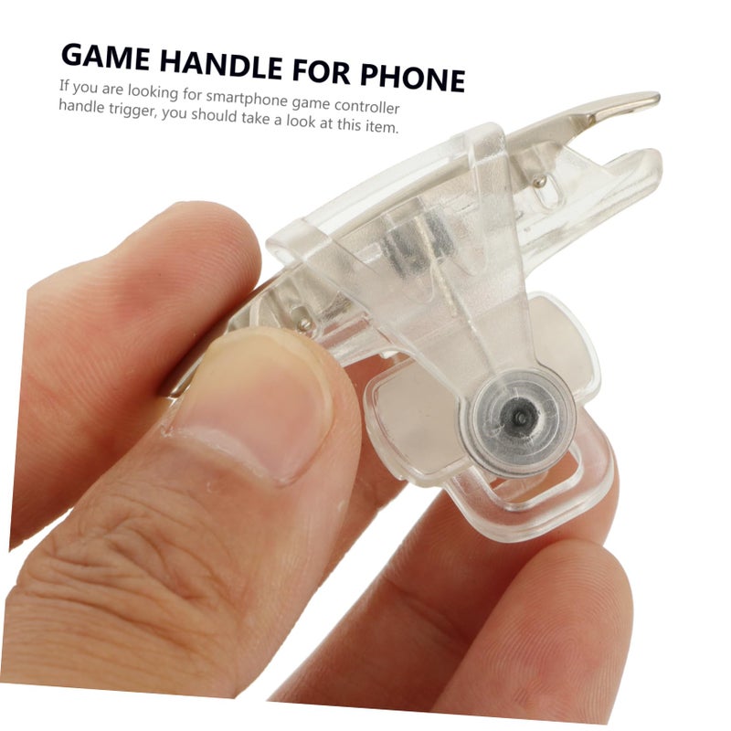 Mobile Game Trigger Shooter 2 Pairs Transparent Design Compatible for Smartphones Gaming - Image 5