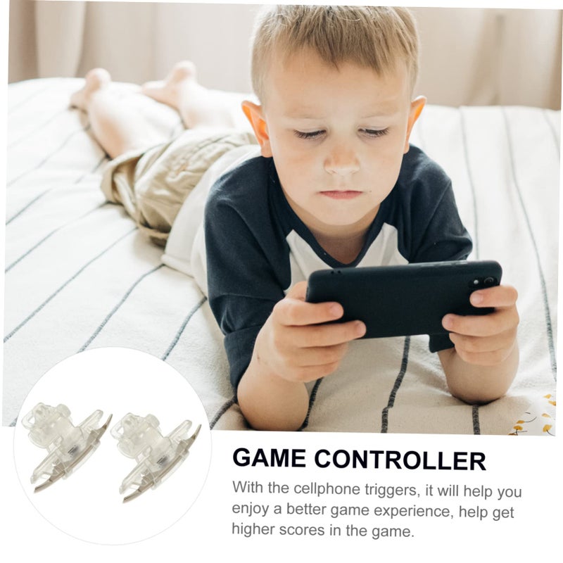 Mobile Game Trigger Shooter 2 Pairs Transparent Design Compatible for Smartphones Gaming - Image 4