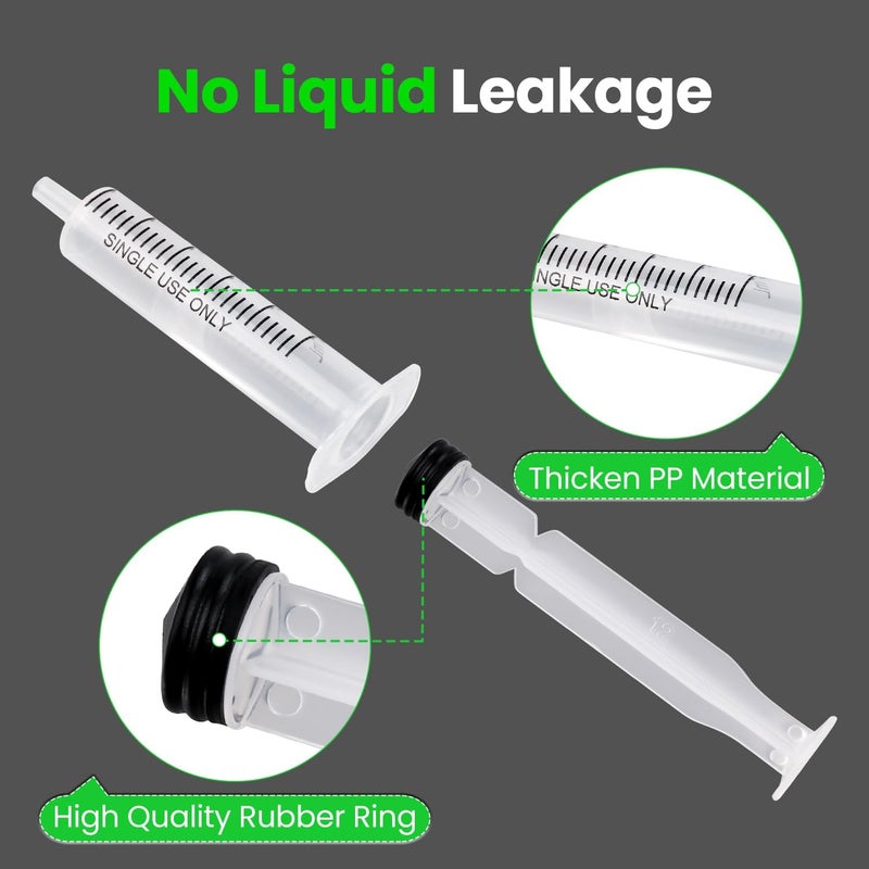 TENKAIWICK 50 PCS 5ml Syringe with Cap for Liquid,Oral Syringe without Needle for Medicine Dropper, Colostrum Collect, Feeding Pets, Liquid Measuring, Individually Sealed, Luer Slip Long term use design - Image 5