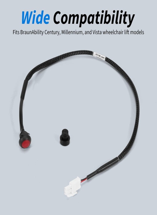 طقم مفتاح رفع الحاجز الداخلي Lazenta 32519KS متوافق مع مصاعد الكراسي المتحركة BraunAbility Century و Millennium و Vista، بديل للرقم 32519A 180196، يشمل مفتاح الحاجز الداخلي ومجموعة أسلاك الدفع - Image 3