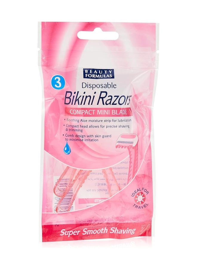 BEAUTY FORMULAS Bikini Razors 3 Pack - Image 1