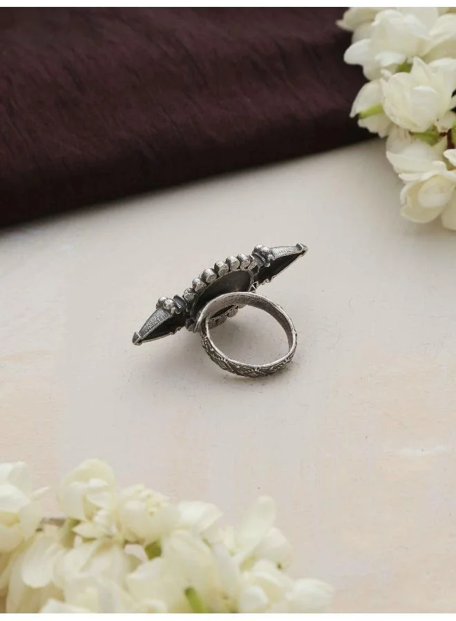 trueBrowns  trueBrowns Silver Tone Ghungroo Ring for Women | Best Price UAE