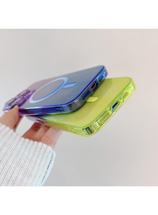 زبون جراب هاتف لهاتف iPhone 11 Pro MagSafe مغناطيسي TPU + جراب هاتف أكريليك متدرج الألوان - Image 5