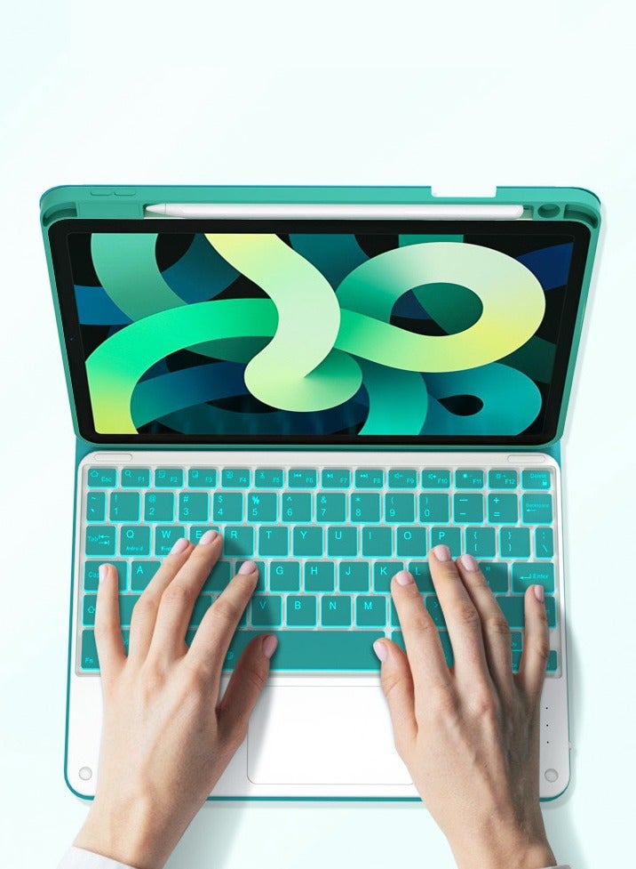 general Touchpad Keyboard Case for iPad pro11/Air4 10.9, Multi-Touch Trackpad, Soft TPU Back Cover with Magnetically Detachable Keyboard with Pencil Holder for iPad pro11/Air4 10.9 - Image 2