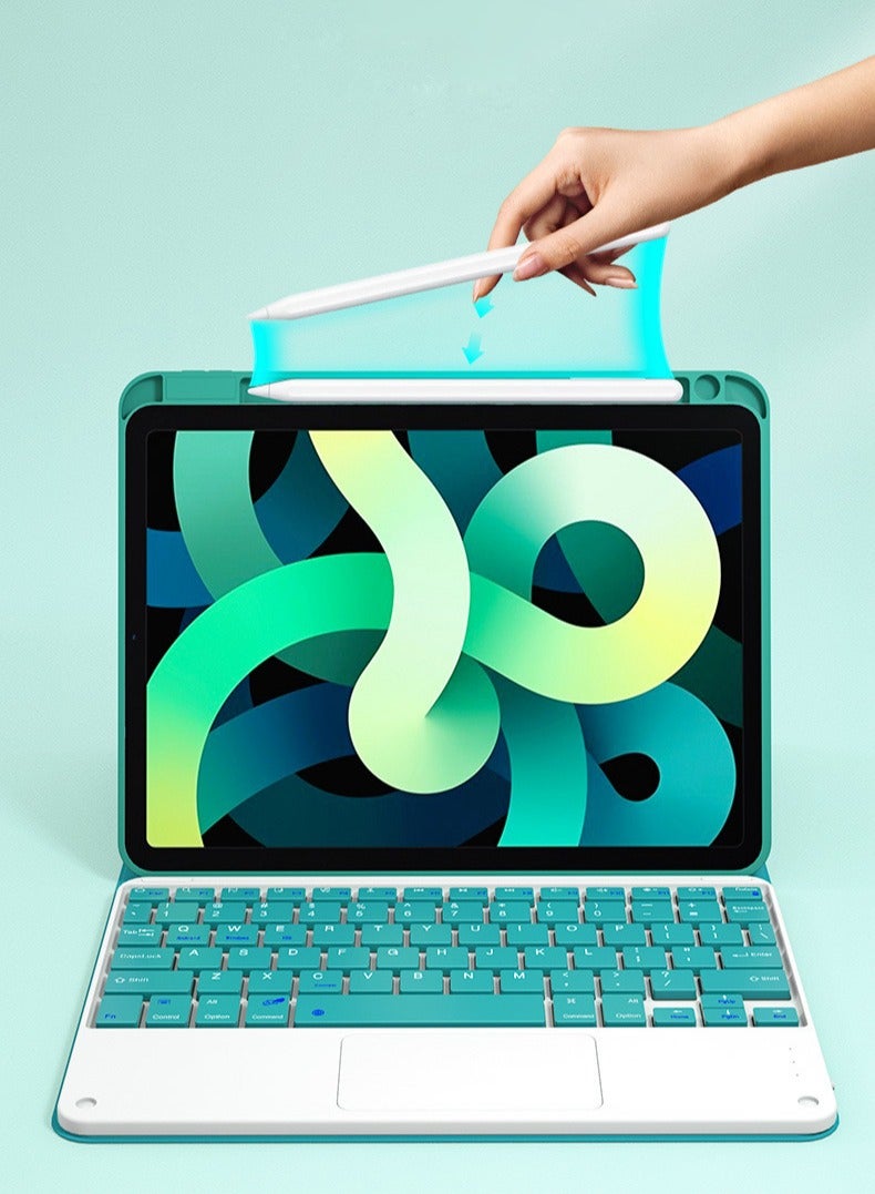 general Touchpad Keyboard Case for iPad pro11/Air4 10.9, Multi-Touch Trackpad, Soft TPU Back Cover with Magnetically Detachable Keyboard with Pencil Holder for iPad pro11/Air4 10.9 - Image 3