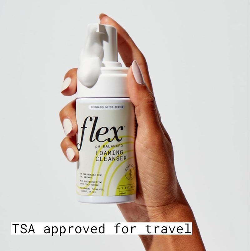 FLEX Cup Starter Bundle Size 2 with Cup 02, Foaming Cleanser, and 2-Packs of Wipes (Starter Pack Size 02) - Image 5