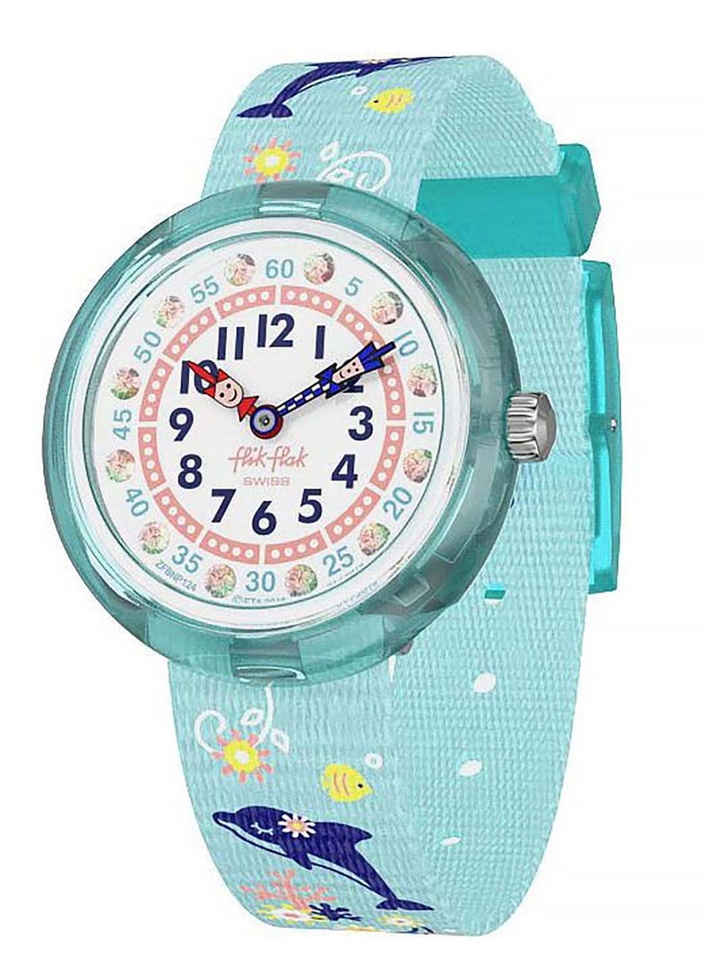 Swatch Girls Sweet Dolphin Quartz Movement Water Resistant Wrist Watch - 32 Mm - Image 3