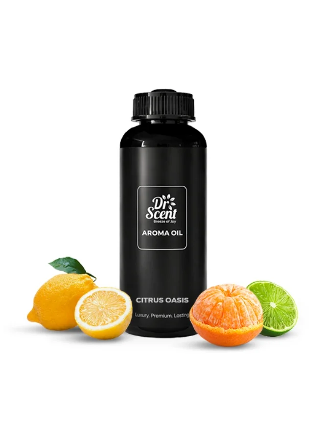 Dr Scent Dr Scent Diffuser Aroma Oil  Citrus Oasis, Feel the Distinctive Notes of Crisp Lime and Lemon, With Aromatic Strong Notes of Mandarin (500ml)