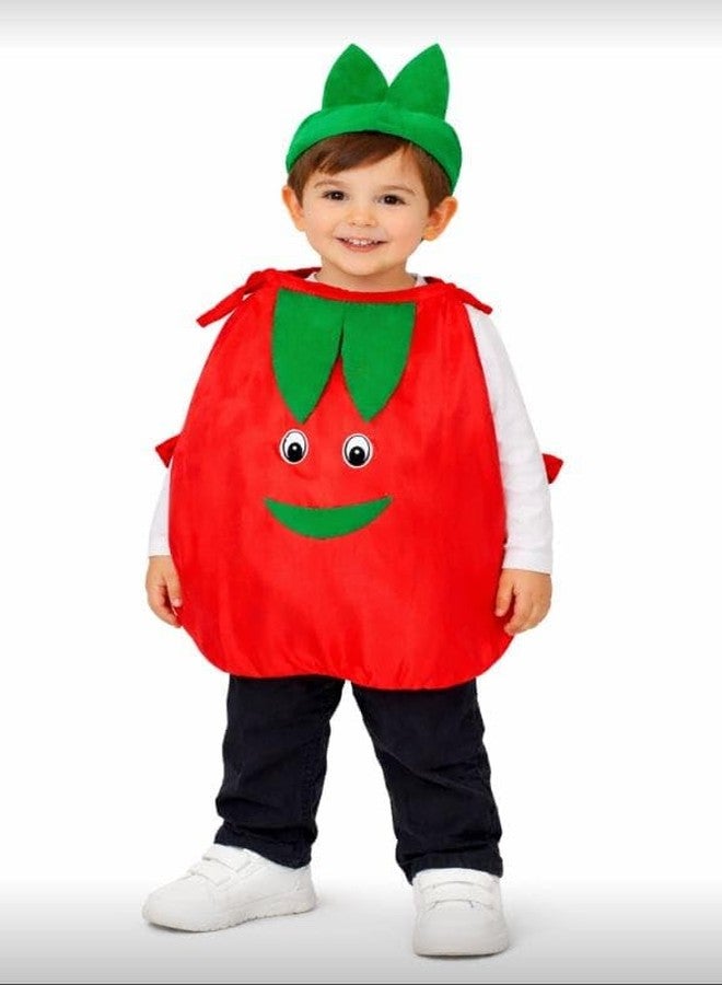 EthnicAlive Fruits and Vegetable Cutout Fancy Dress For Kids | Heathy Food Baby Costume | Fruits Theme Cosplay Costume For Girl And Boys (Apple, 6-7 Years) - Image 1