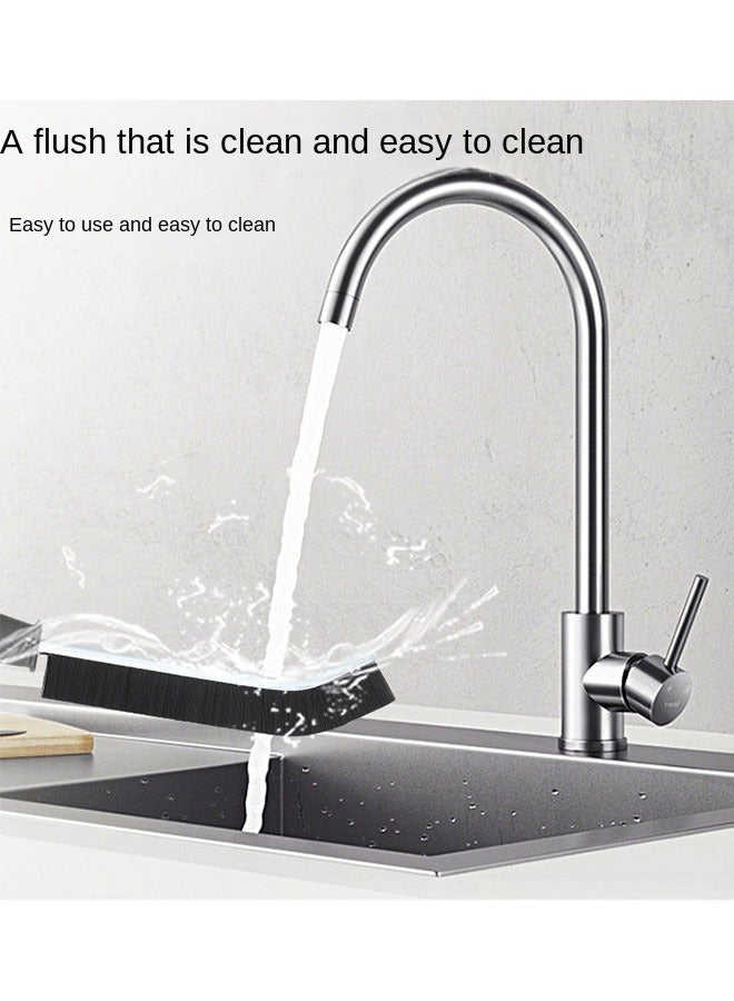 كيلا فرشاة تنظيف متعددة الوظائف للحمام والفواصل الأرضية مقبض سبيكة أسود - Image 4