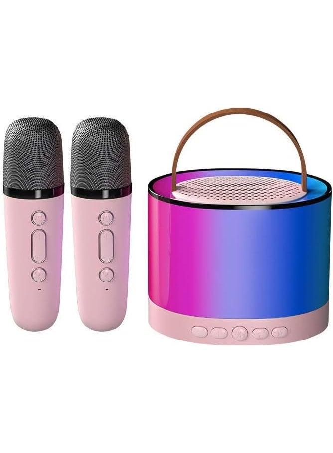 RGB Smart Portable Speaker with Dual Wireless Microphones, RGB Colour-Changing LED Light, Model K52 - Image 1
