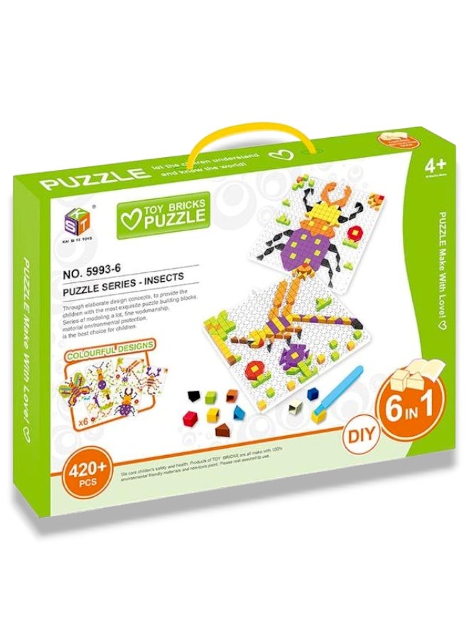 بازل مكعبات الحشرات (420+ قطعة - 6 في 1) - Image 4