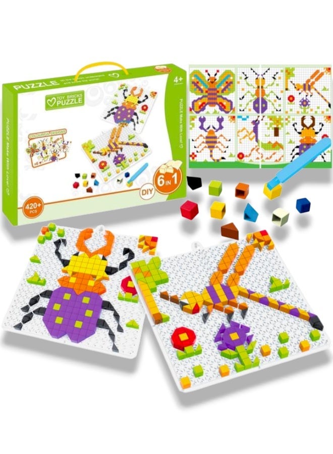 بازل مكعبات الحشرات (420+ قطعة - 6 في 1) - Image 1