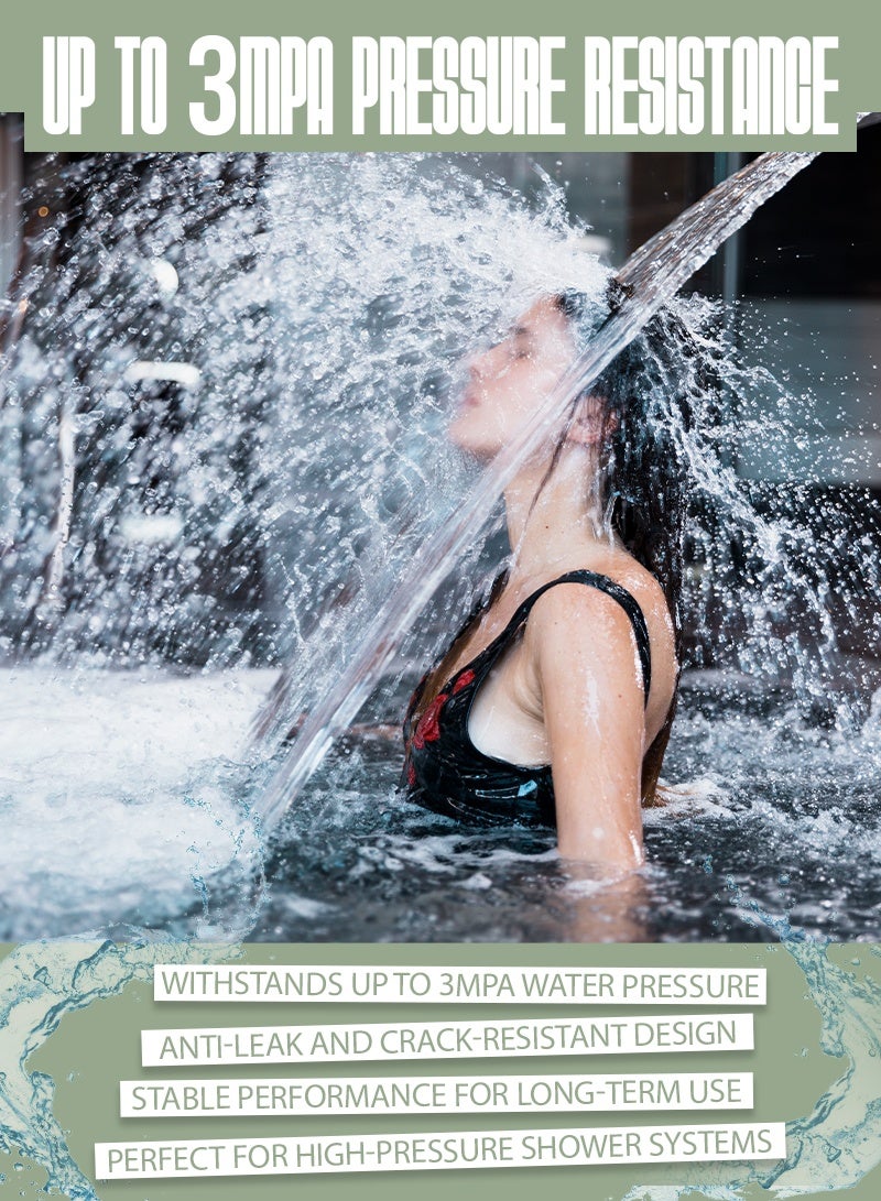 فلتر دش للمياه العسرة مع مؤشر تغيير الفلتر المرئي، إزالة الكلور والصدأ بدقة 0.5 ميكرون، مياه ناعمة لحماية الشعر والبشرة، نظام طويل العمر مع 3 فلاتر - Image 5