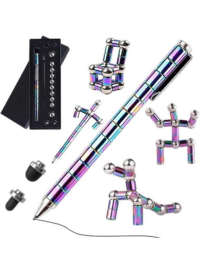 Generic Magnetic Pen with 13 Rings,Magnet Pen for Creative Writing,Intellectual Learning and Stress Reduction,Ideal Magnetic Fidget Toy and Fidget Magnets Gifts for Family or Friends  - Image 1
