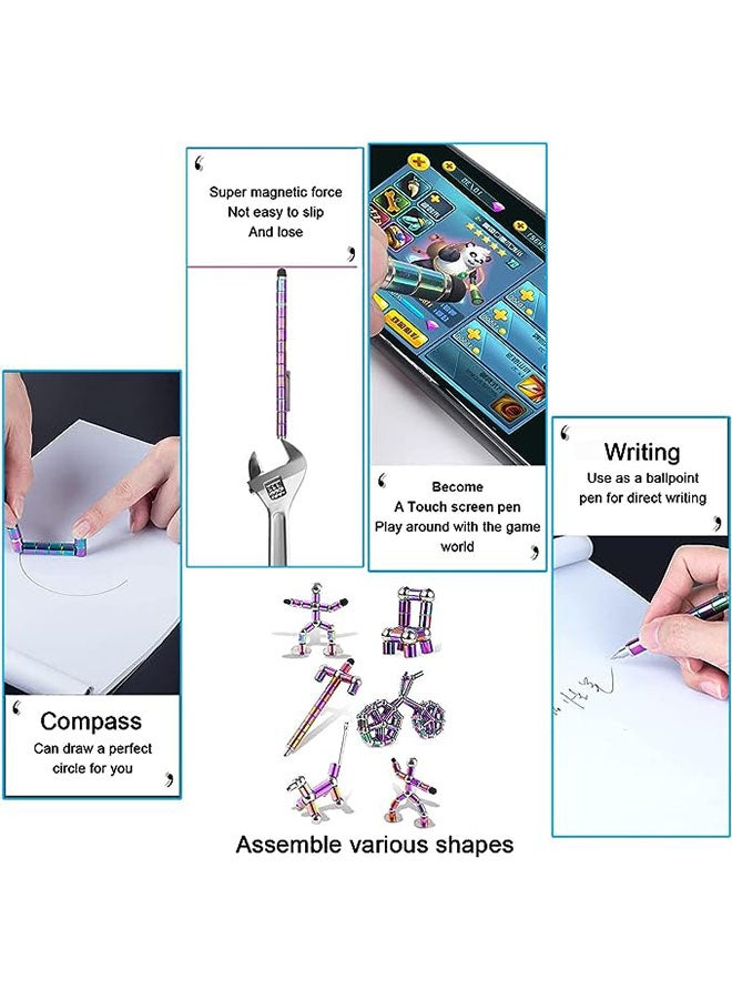 Generic Magnetic Pen with 13 Rings,Magnet Pen for Creative Writing,Intellectual Learning and Stress Reduction,Ideal Magnetic Fidget Toy and Fidget Magnets Gifts for Family or Friends  - Image 4