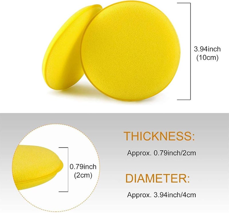 MAKINGTEC microfibre hand polishing sponge, 130x25 mm, wax applicator pad for waxes, polishes, paint cleaner, car polish, instead of polishing machine microfibre hand polishing sponge - Image 4