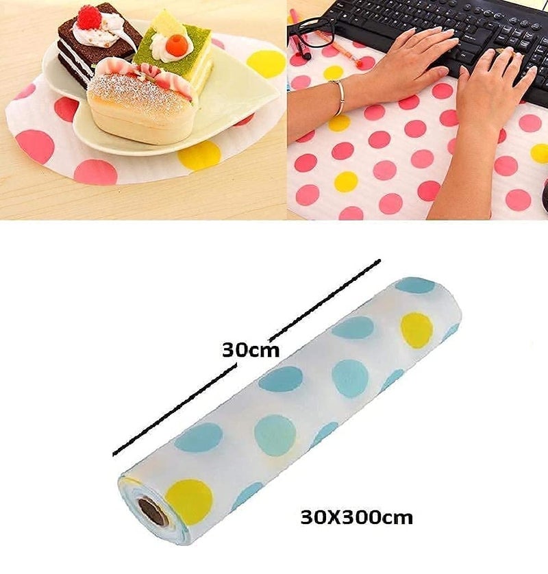Divinext Anti Slip PVC Waterproof Place Mat for Kitchen Cupboard Liners, Refrigerator, Table Drawer Mat, 30 X 300 cm, Multi Color - Image 2