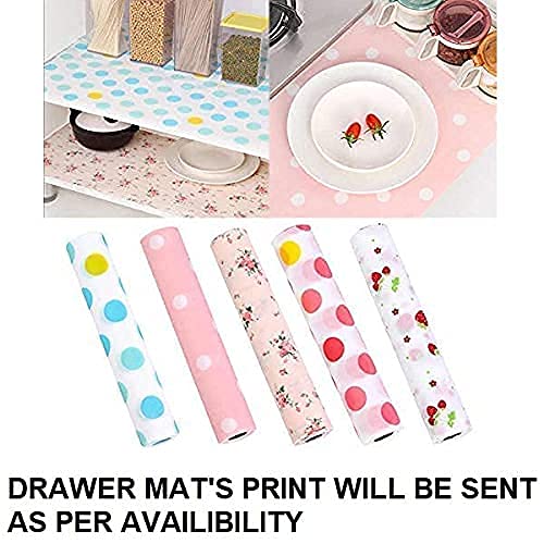 Divinext Anti Slip PVC Waterproof Place Mat for Kitchen Cupboard Liners, Refrigerator, Table Drawer Mat, 30 X 300 cm, Multi Color - Image 4