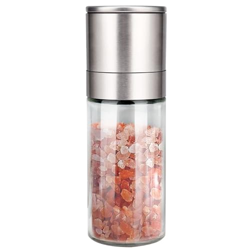 Gulex® Salt Grinder Pepper Mill, Refillable, Adjustable Coarseness Black Pepper Grinder, Stainless Steel Sea Salt Shaker with Ceramic Rotor(Seasoning not included) - Image 1