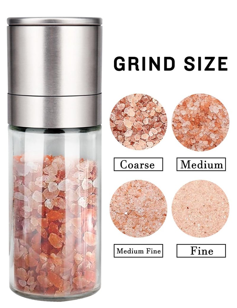Gulex® Salt Grinder Pepper Mill, Refillable, Adjustable Coarseness Black Pepper Grinder, Stainless Steel Sea Salt Shaker with Ceramic Rotor(Seasoning not included) - Image 4