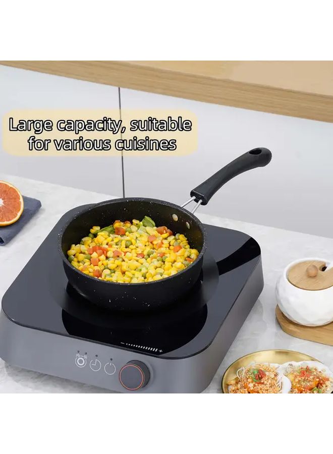 Small Non Stick Frying Pan 7 48 Inch Flat Bottom Induction Compatible Black - Image 2