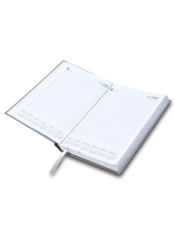 FIS 2026-2027 ACADEMIC DIARY, A5 Size(148x210mm) with Hard Cover Vinyl Materials, English, 60gsm White Paper, Grey Color-FSDI15E2627GY - Image 3