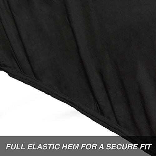 Budge غطاء دراجة نارية مرن ناعم داخلي، أسود، مقاوم للخدش، يناسب جميع الأحجام، يناسب حتى 114"، كبير جداً - Image 4