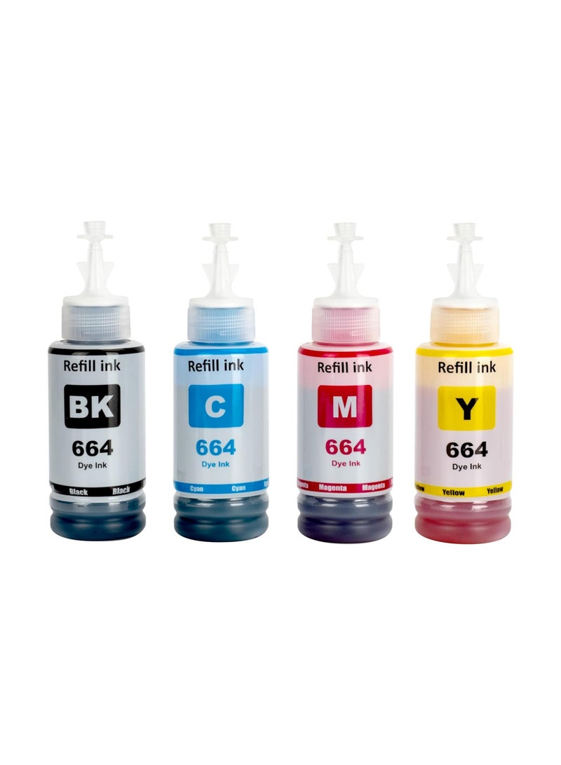 Ink Set 664 for Epson Printer for EcoTank Printer L210 L220 L300 L355 L365 L555 L1300  - Image 1