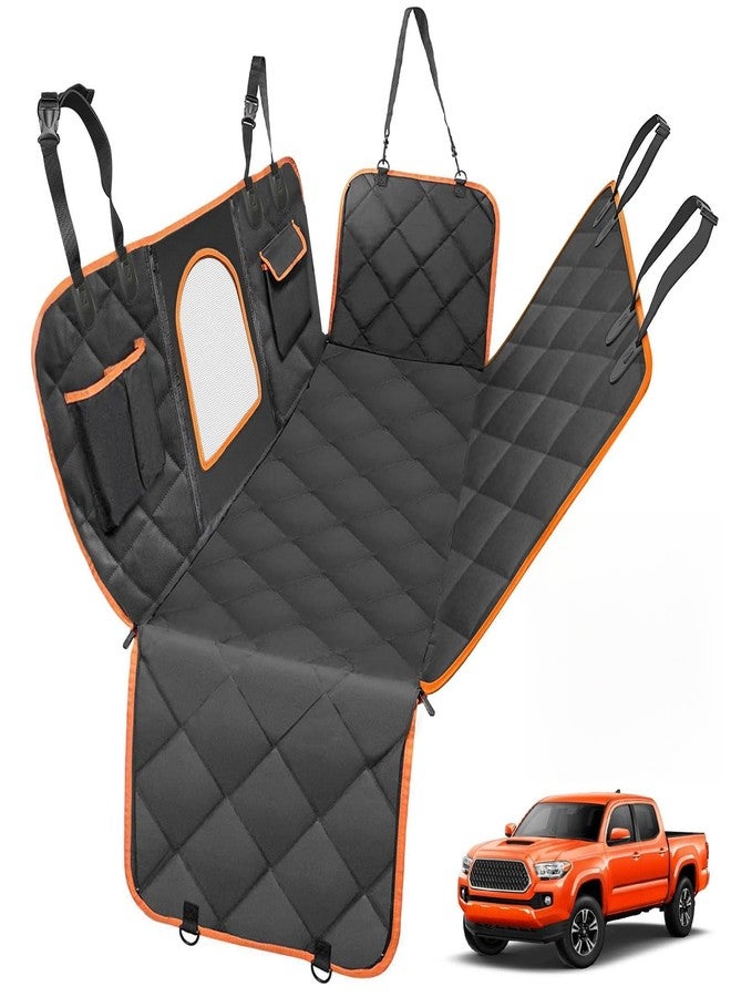 SILIVN Dog Seat Cover for Tundra/Tacoma/Silverado/Nissan Frontier, 4-in-1 600D Scratchproof Pet Seat Cover Waterproof Dog Hammock Backseat Protection for Trucks (X-Large (60" W x 64" L)) - Image 1