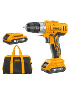 INGCO Cordless Drill Set with Battery and Bag Yellow/Black 