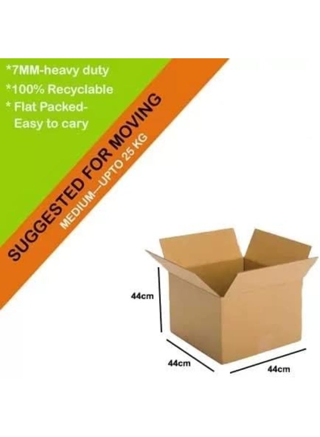 5 Ply Medium Size Carton Cardboard Box With Dimensions 44 x 44 x 44 cm. (pack of 3) - Image 2