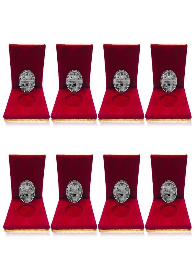 Nine10 German Silver/Silver Plated Coins of Kaba Macca Madina Allah 10 Grams with Velvet Gift case for Ramadaan Eid Gift for Friends and Relatives.(Pack of 8)