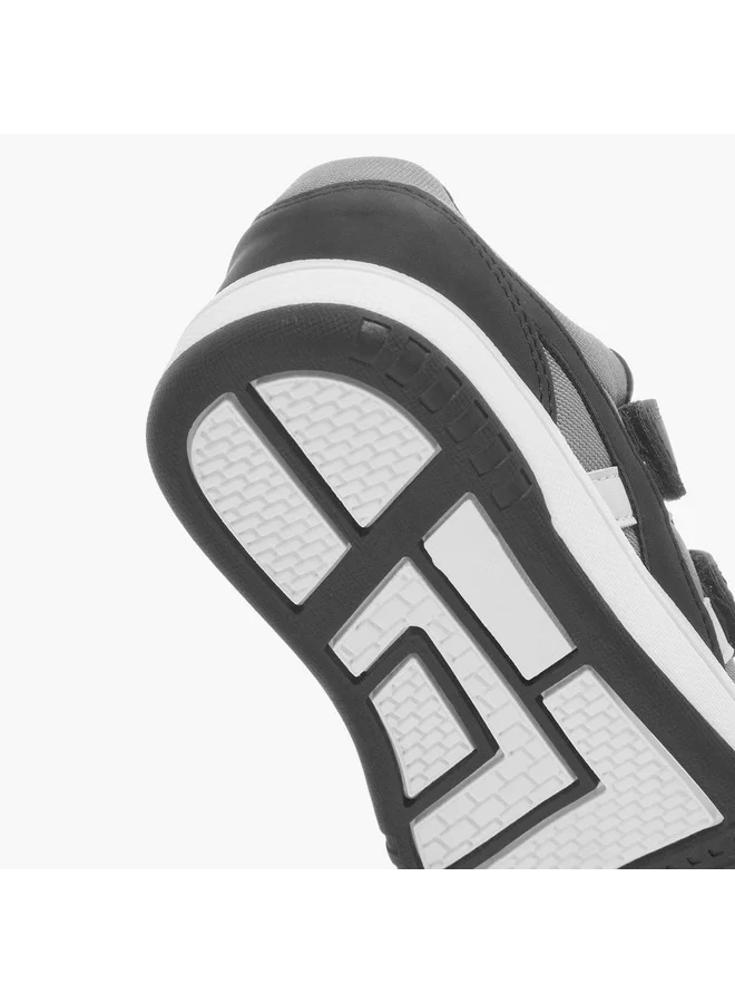 JUNIORS Boys Panelled Sneakers with Hook and Loop Closure