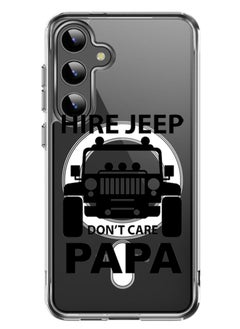 Magnetic Case for Samsung Galaxy S24 Plus 6.7-inch Compatible with MagSafe Wireless Charging, Shockproof Phone Bumper Cover Hire jeep dont care papa black copy