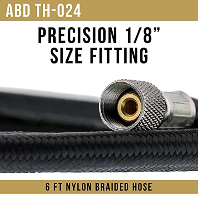 Master Airbrush Essential Accessories Kit with 6 ft. Braided Airbrush Hose, Mini Inline Filter, Quick Disconnect, Airflow Adjustment Couplers, and 3-Way Splitter Manifold 1/8" Fittings - Image 5