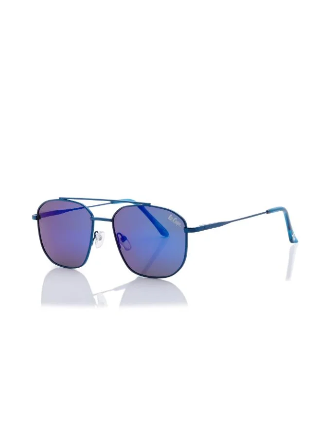 Lee Cooper Polarized Sunglasses Matte Dark Blue Frame Blue Mirror Mirror Lens 54mm  - LC1204C03