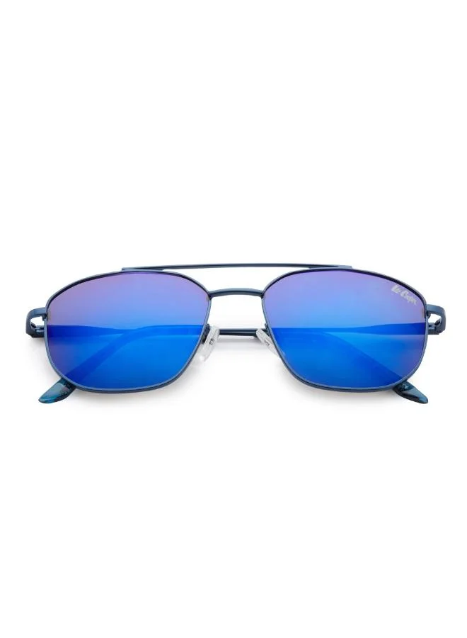 Lee Cooper Polarized Sunglasses Matte Dark Blue Frame Blue Mirror Mirror Lens 54mm  - LC1204C03