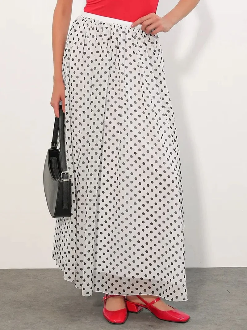 BDART High-Waist Polka Dot Maxi Skirt
