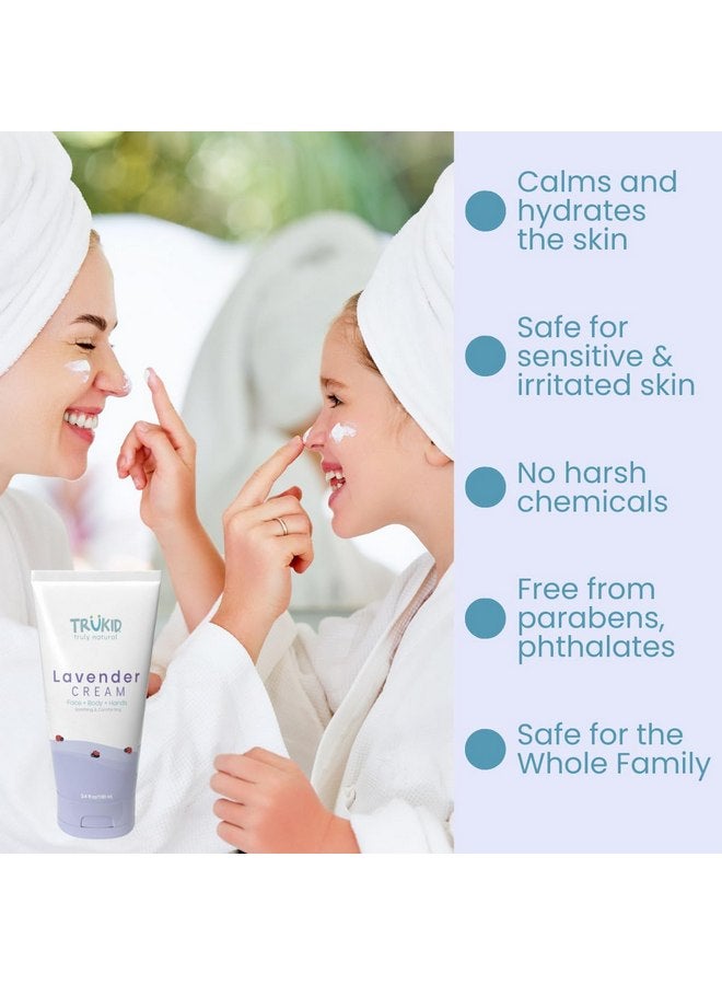 TruKid Lavender Skin Cream for Kids - Hydrates & Moisturizes Sensitive Skin, All Natural Ingredients, Enriched with Shea Butter, Cocoa, Grape Seed Oil & Vitamin E, 3.4oz - Image 5