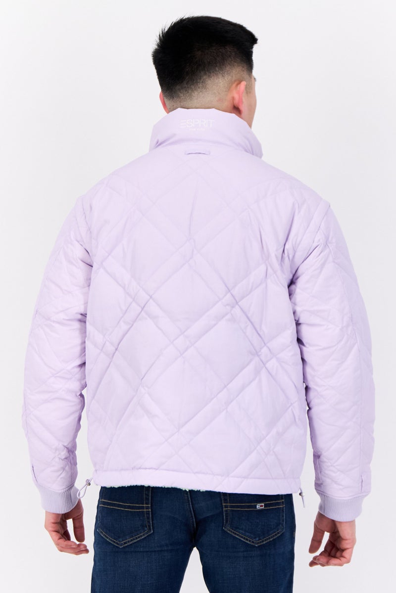 ESPRIT Men Quilted Detachable Sleeve Reversible Puffer Jacket, Multicolor  - Image 3