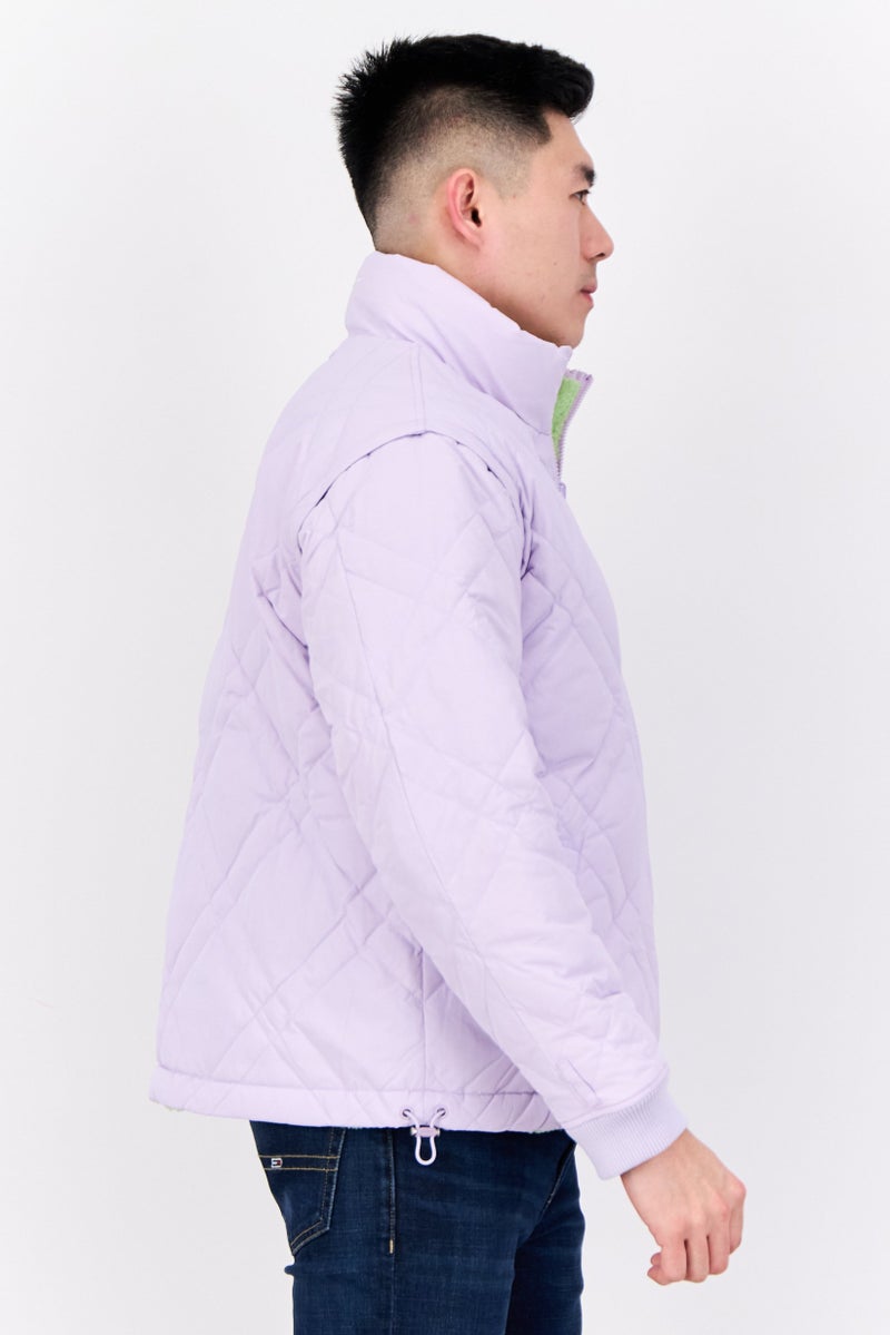 ESPRIT Men Quilted Detachable Sleeve Reversible Puffer Jacket, Multicolor  - Image 5