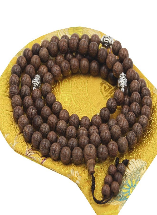 DharmaObjects Tibetan Meditation 108 Beads Nyatoh Wood MALA for Compassion (Nyatohwood) - Image 2