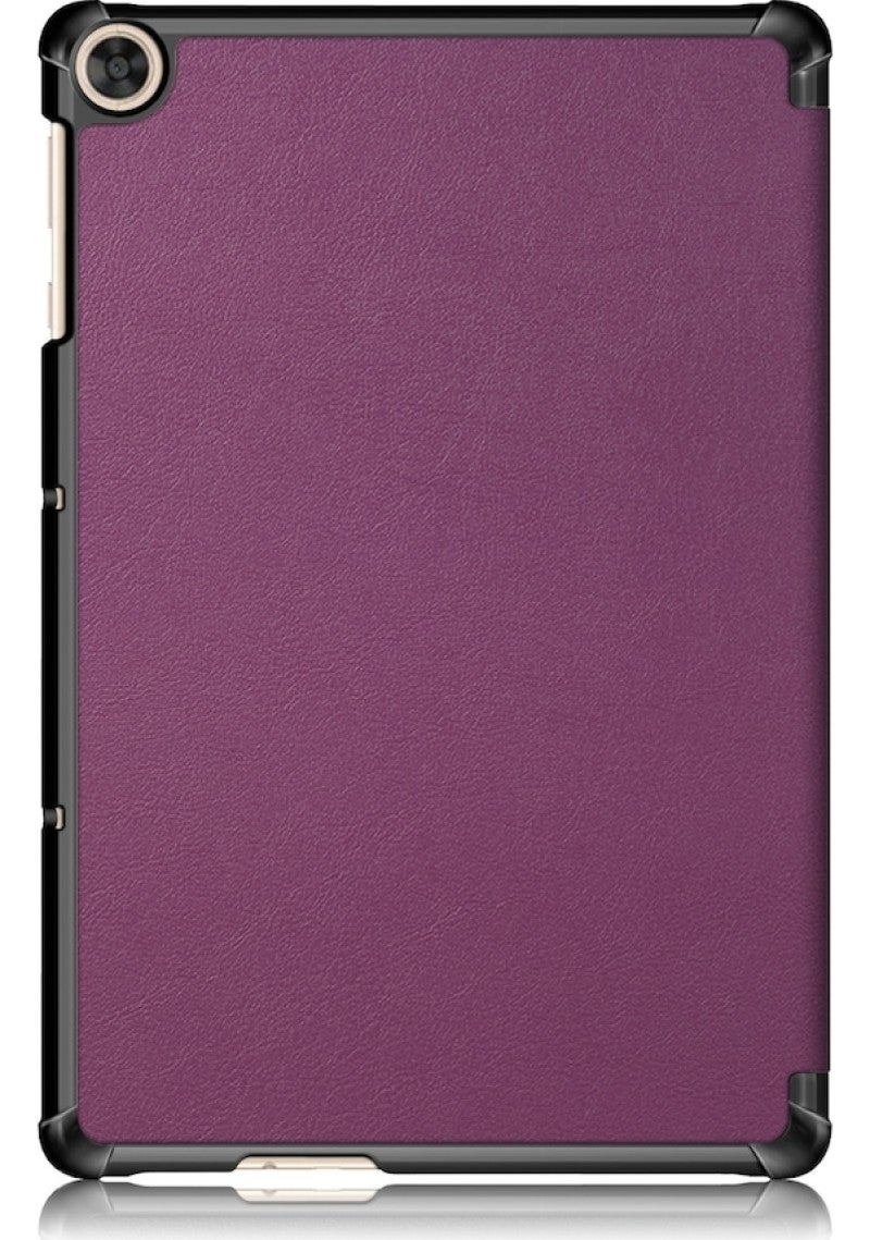 Tablet Case: 10.1 Inch Purple Tri-fold Leather Construction For Durability - Lightweight Portable Design Tri-fold Leather Case for Honor Pad 7 10.1 Inch Users - Image 3
