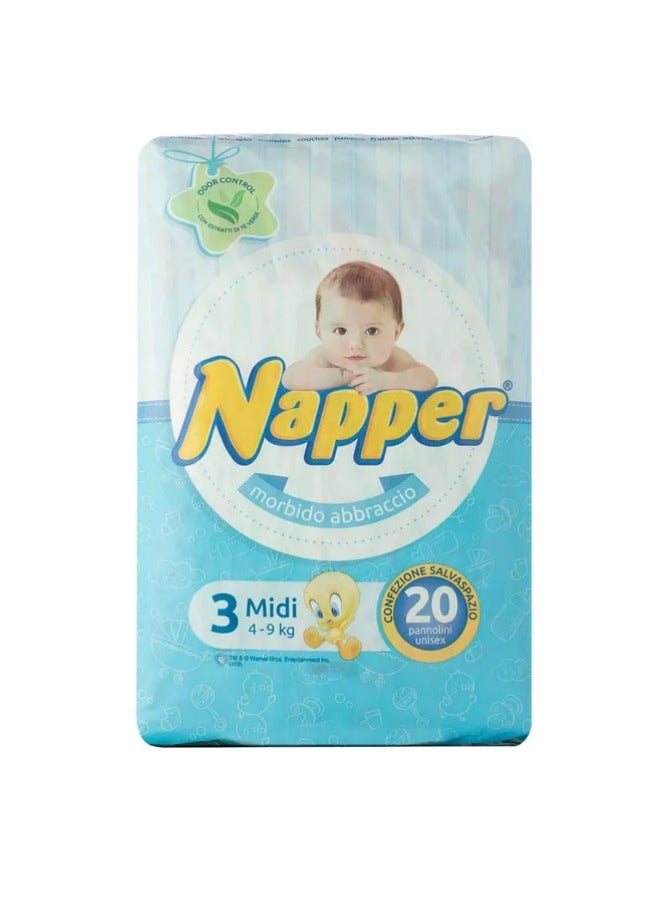 Napper Diapers Soft Hug Parmon From 4-9kg 20pc - Image 1