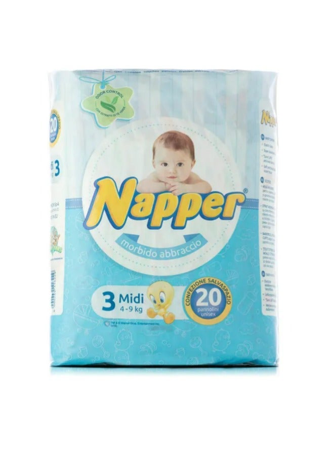 Napper Diapers Soft Hug Parmon From 4-9kg 20pc - Image 2