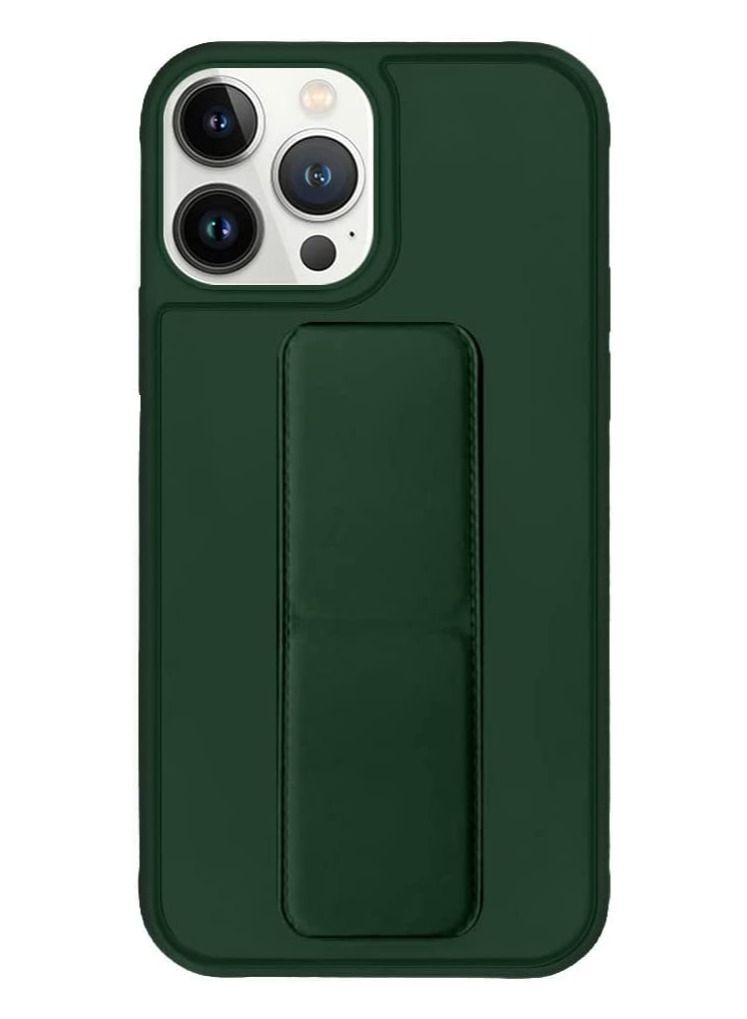 VITION Case Cover For iPhone 14 Pro Finger Grip Phone Holder Case Car Magnetic Multi-function 3 in 1 Shockproof Back Cover Protective Case (iPhone 14 Pro, Dark Green) - Image 1
