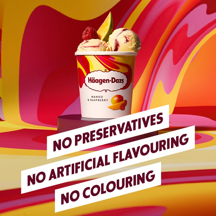 Mango And Raspberry Ice Cream Buy Haagen Dazs Mango & Raspberry Ice Cream Tub Online | 15 Minutes ...