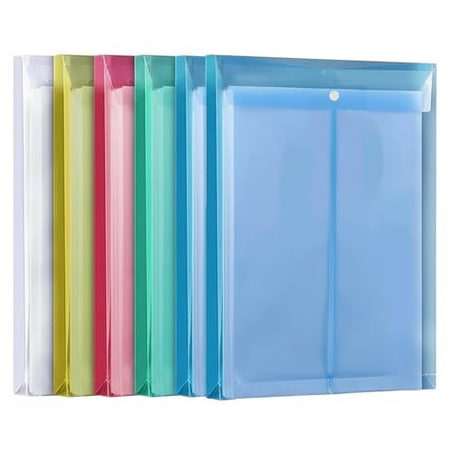Shuban Premium A4 File Folder with Button Closure | Document Organizer for Office, School & Travel | Waterproof Plastic Folder (6 Pcs) - Image 1
